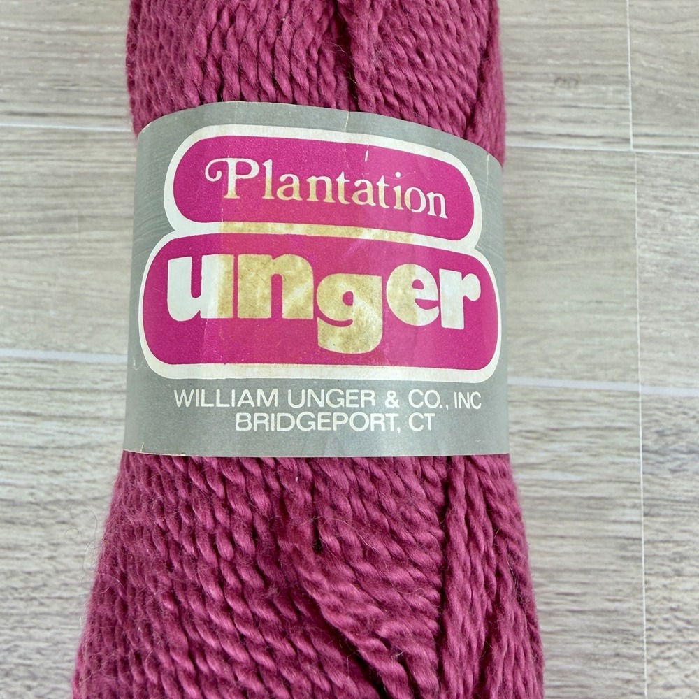 Vtg Unger Plantation Yarn Magenta Raspberry #370 Berry Pink Cotton Discontinued - Picture 2 of 4